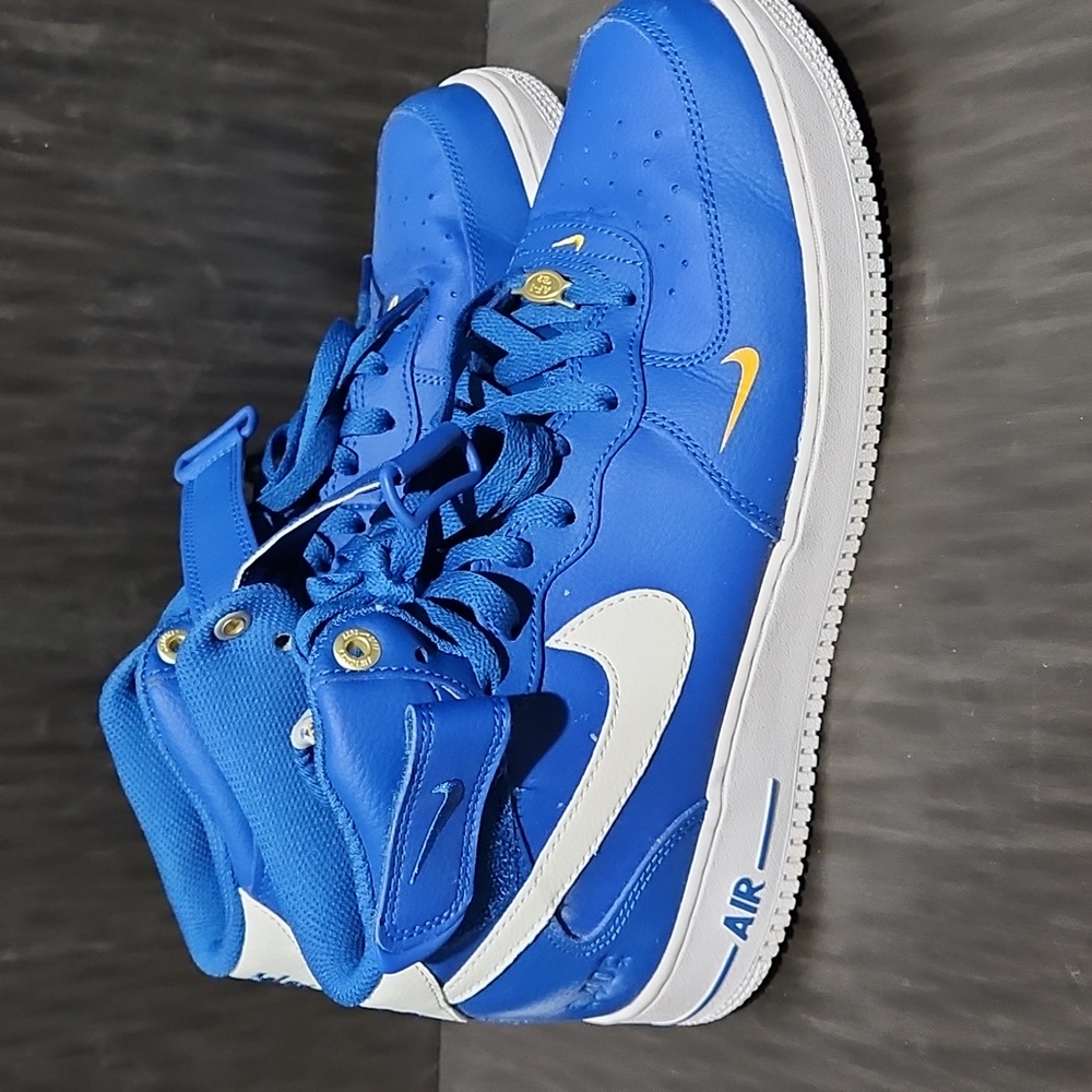 NIKE AIR FORCE 1 MID QS "40TH ANNIVERSARY" BLUE JAY SZ 10.5